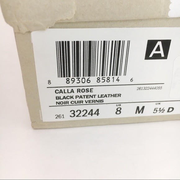 NEW Clarks Women Size 8 Calla Rose Black Patent Leather Heels Pumps Shoes - Picture 15 of 16